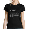 T-shirt femme Marie | Prénom Définition - Planetee