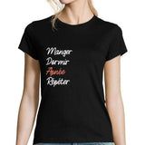 T-shirt femme Apnée | Manger Dormir Répéter - Planetee