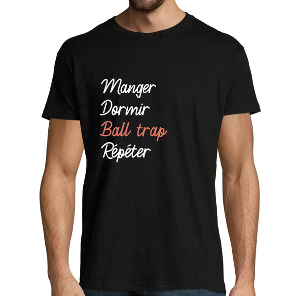 T-shirt homme Ball Trap | Manger Dormir Répéter - Planetee