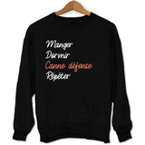 Sweat Canne défense | Manger Dormir Répéter - Planetee