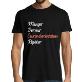T-shirt homme Course d'Orientation | Manger Dormir Répéter - Planetee