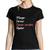 T-shirt femme Danses Caraibes | Manger Dormir Répéter - Planetee