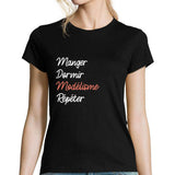 T-shirt femme Modélisme | Manger Dormir Répéter - Planetee