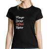 T-shirt femme Softball | Manger Dormir Répéter - Planetee