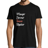T-shirt homme Tennis | Manger Dormir Répéter - Planetee