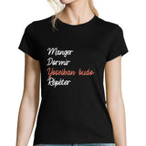 T-shirt femme Yoseikan Budo | Manger Dormir Répéter - Planetee