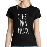 T-shirt femme C'est Pas Faux - Planetee
