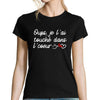 T-shirt femme Touché dans Le Coeur - Planetee