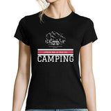 T-shirt femme Désolé Je peux pas j'ai Camping - Planetee