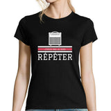 T-shirt femme Répéter Ampli Guitare Basse - Planetee
