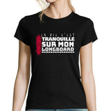 T-shirt femme Longboard Tranquille - Planetee