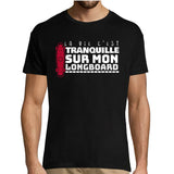 T-shirt homme Longboard Tranquille - Planetee