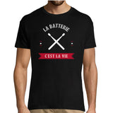 T-shirt homme La Batterie C'est la Vie - Planetee