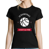 T-shirt femme Le Basketball C'est la Vie - Planetee