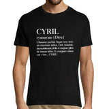 T-shirt homme Cyril | Prénom Définition - Planetee