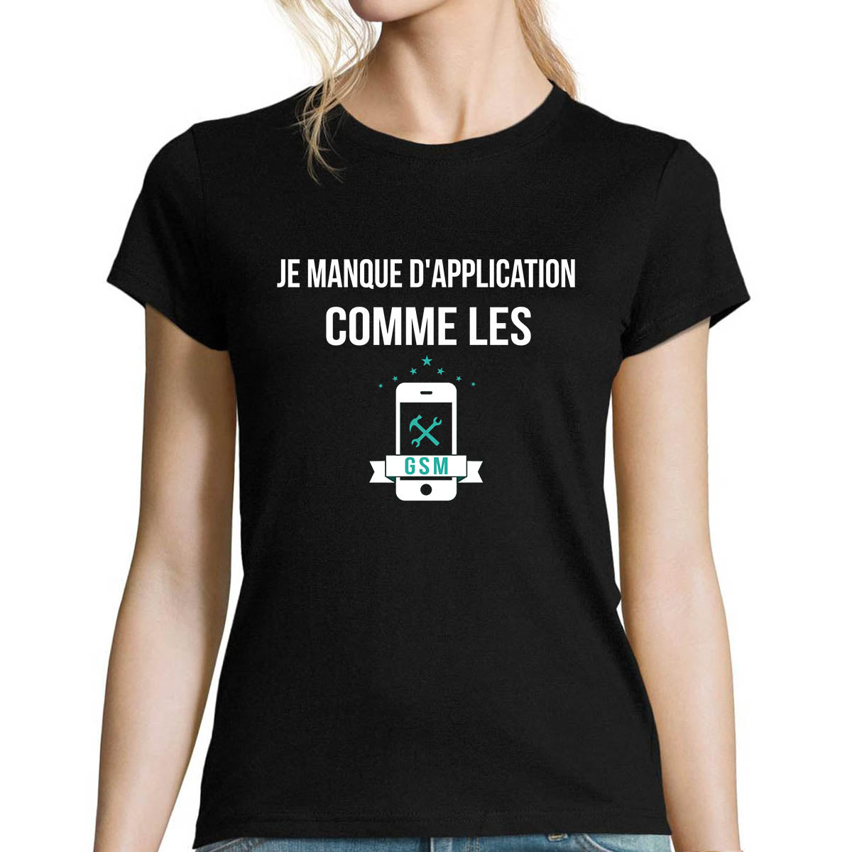 T-shirt Roméo Elvis J'manque d'application comme Les GSM