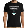 T-shirt Homme Roméo Elvis J'manque d'application comme Les GSM - Planetee