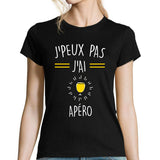 T-shirt Femme Je peux pas j'ai Apéro - Planetee