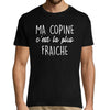 T-shirt homme Ma Copine C'est la Plus Fraiche - Planetee