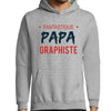 Sweat à capuche Papa Graphiste - Planetee