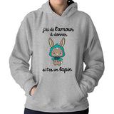 Sweat à capuche Lapin Amour - Planetee