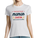 T-shirt Femme Maman Chaton avec du Caractère - Planetee