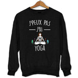 Sweat je peux pas j'ai Yoga - Planetee