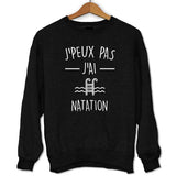 Sweat je peux pas j'ai Natation - Planetee
