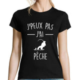T-shirt Femme Je peux pas Pêche - Planetee