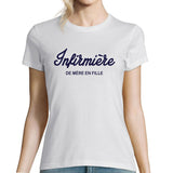 T-shirt femme Infirmière De Mère en Fille - Planetee