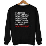 Sweat L'univers est composé de Couillons - Planetee
