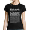T-shirt femme Serveuse Bonne ou mauvaise situation - Planetee