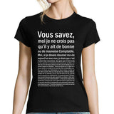 T-shirt femme Comptable Bonne ou mauvaise situation - Planetee