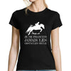 T-shirt femme Cheval Saut d'obstacles - Planetee