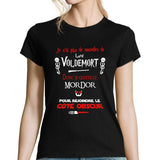 T-shirt femme Seigneur des Anneaux Voldemort Mordor - Planetee