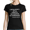 T-shirt Femme Stephen Hawking L'intelligence - Planetee