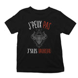 T-shirt enfant J'peux pas J'suis Taureau noir - Planetee