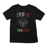 T-shirt enfant J'peux pas J'suis Bélier noir - Planetee