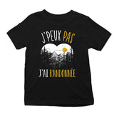 T-shirt enfant J'peux pas J'ai Randonnée noir - Planetee
