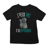 T-shirt enfant J'peux pas J'ai Physique noir - Planetee