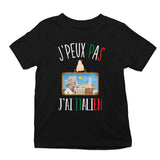 T-shirt enfant J'peux pas J'ai Italien noir - Planetee