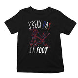 T-shirt enfant J'peux pas J'ai Foot / Football noir - Planetee