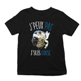 T-shirt enfant J'peux pas J'suis Corse noir - Planetee