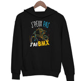 Sweat à capuche J'peux pas J'ai Bmx noir - Planetee