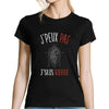 T-shirt femme J'peux pas J'suis Vierge noir - Planetee