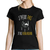 T-shirt femme J'peux pas J'ai Ramadan noir - Planetee