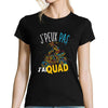 T-shirt femme J'peux pas J'ai Quad noir - Planetee