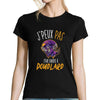 T-shirt femme J'peux pas J'me barre à Poudlard noir - Planetee