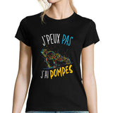 T-shirt femme J'peux pas J'ai Pompes noir - Planetee