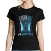 T-shirt femme J'peux pas J'ai Heavy Metal noir - Planetee